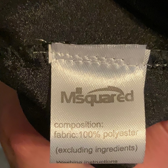 MSquared Black Polyester maxi Dress with Gold Ring Accents size 2X - Picture 3 of 5